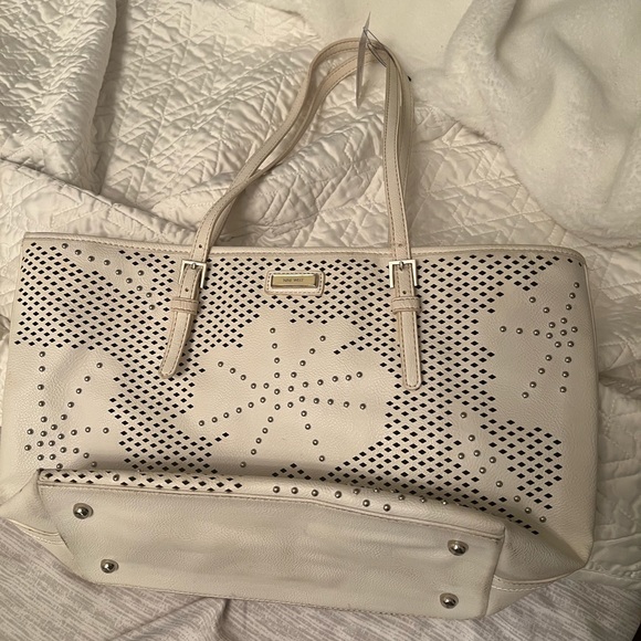 Nine West Laser cut boho Studded tote - Picture 1 of 3